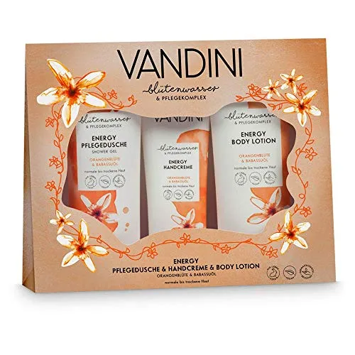 VANDINI Energy Wellness Geschenkset Frauen - Wellness Geschenkset Mit Body Lotion, Duschgel & Handcreme - Pflegeset 662 g