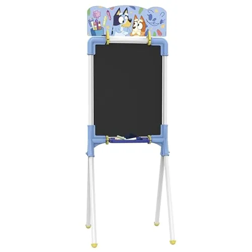 Chicos - Magnetische Bluey-Tafel für Kinder - Kreidetafel für Kinder, 2-in-1 mit Kreide und abwischbaren Markern, fördert Kreativität und Ausdruck, ideal für Kinder ab 3 Jahren.