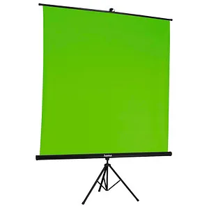Hama Green Screen Hintergrund mit Stativ 180x180cm 2in1 - Werkzeugzubehör für Streaming und Videokonferenzen, mobil und einfach aufzubauen. Der knitterfreie Green Screen mit Stativ ermöglicht professionelle Aufnahmen und individuelles Aufhängen.