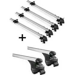 VDP 4X Fahrradträger Bike Pro + Relingträger Quick L kompatibel mit für VW Passat Kombi ab 2015