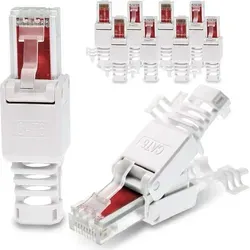 WOOJA Feldkonfektionierbare RJ45-Stecker CAT6 - 10-Stück