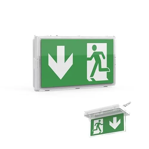 ENOVALITE LED Fluchtwegleuchte Notleuchte mit Akku - Sicherheitsbeleuchtung mit Test-Funktion, ideal für dauerhaften oder Notbetrieb, flexibel montierbar und schützt bei Stromausfall.