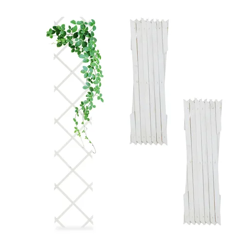 Rankgitter Rankhilfe Pflanzengitter Zierspalier Spalier Holz ausziehbar 3er Set