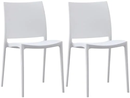 CLP 2er Set Gartenstühle Meton in weiß von CLP