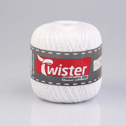 Häkelgarn Twister - Weiß - 100g