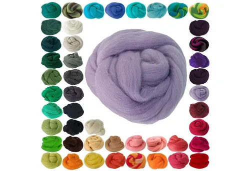 maDDma 25g Filzwolle / Märchenwolle, Nass- u. Trockenfilzen, Farbwahl Bastelgarn, violett