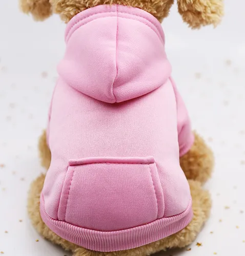 Hunde Hoodie Baumwolle, Hundemantel, Haustier Hund Warm, Mit Kapuze Hund Pullover Haustier Kleidung Hund Katze Kleidung, Hundekleidung Winter, L, navyblau
