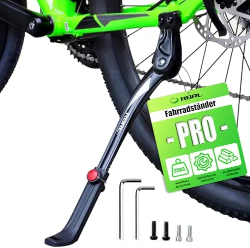 RBRL Fahrradständer mit 18 mm Lochabstand, Verstellbarer Fahrrad Ständer aus Aluminiumlegierung, Langlebiger Und Rutschfester, passend für 24-29 Zoll MTB, Ebike,Normal bis 35 kg Belastung