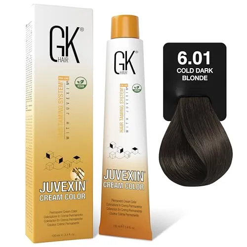 GK Hair Color Haarfarbe Creme 100ml / 3,4 Fl Oz – Pflegende Semi-Permanente Haarfarbe für Glattes, Glänzendes, Frizz-freies Haar – Langanhaltende, Natürliche Farbtöne, Einfache Anwendung