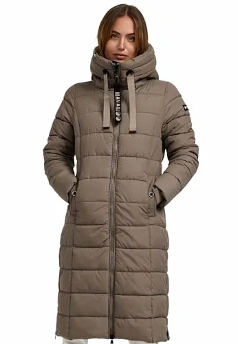 Navahoo Damen Winterjacke N036 - Wind- & Wasserabweisend mit großer Kapuze - Funktionsjacke für Damen, bietet perfekten Schutz bei kaltem Wetter mit warmem Fleece-Innenfutter und praktischen Taschen. Ideal für Outdoor-Aktivitäten und stylische Freizeitlooks.
