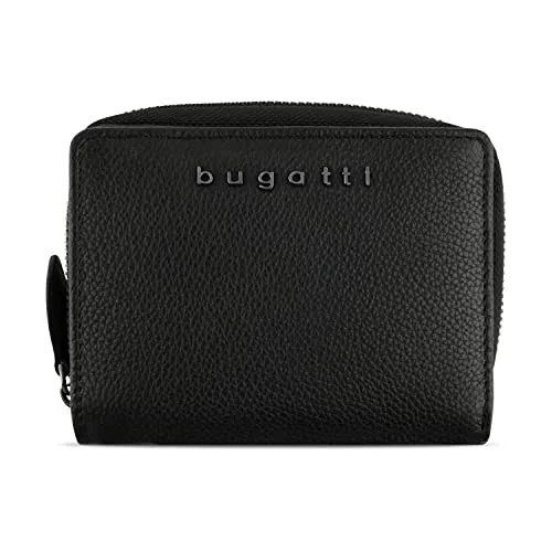 bugatti Bella Reißverschluss-Börse mit RFID-Schutz - Damen-Geldbörse aus echtem Rindleder mit maximalem RFID-Schutz gegen Datendiebstahl. Viel Platz mit 8 Kartenfächern und handgefertigter Qualität für stilbewusste Frauen.