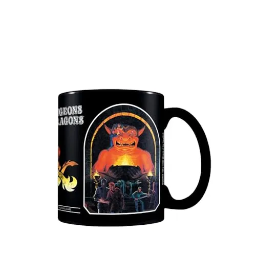 Dungeons & Dragons Tasse mit Thermoeffekt/Farbwechsel (Thieves in The Temple Design) 325ml Keramikbecher, Kaffeetasse - offizielles Merchandise