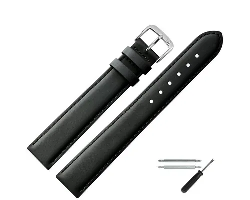 MARBURGER Uhrenarmband 22mm Leder XL Extra Lang