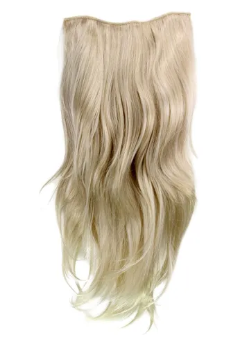 Clip-In Haarteil 7 Klammern Halbperücke Haarverlängerung blond 60cm H9505-22