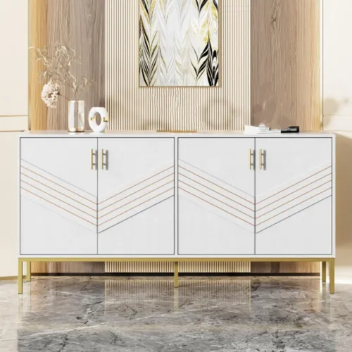 Modernes Sideboard mit 4 Türen und höhenverstellbaren Regalen