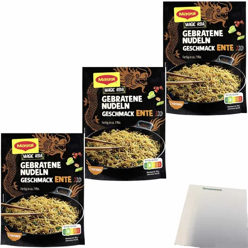 Produktbild Maggi Magic Asia Gebratene Nudeln Geschmack Ente 3x119g Beutel usy Block