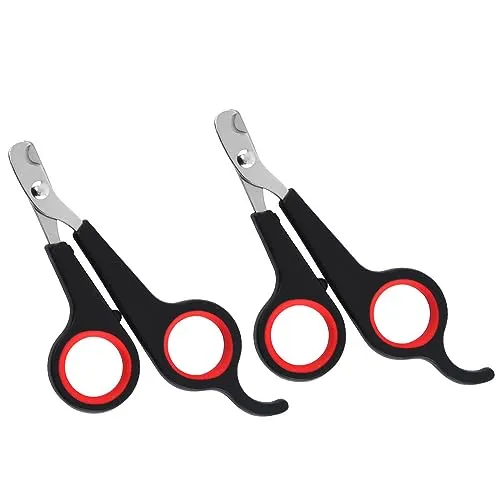 Krallenschere Katzen,2 PCS Professionelle Krallenschere Profi Katze Nagelknipser Sicherheits Krallenzange für Kleintiere Pet Hundchen Meerschweinchen