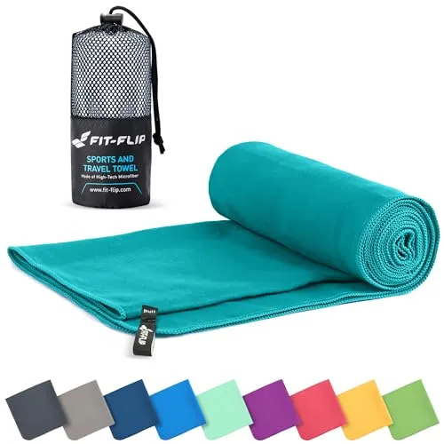 Fit-Flip Mikrofaser Handtuch in petrol von Fit-Flip
