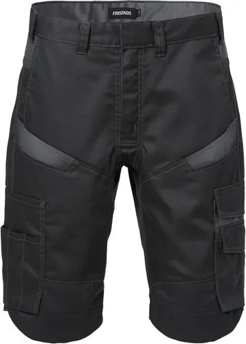 FRISTADS Short Fusion schwarz/grau Größe 46 - Arbeitsshorts aus mechanischer Stretchqualität, ISO 15797 zertifiziert und mit CORDURA Verstärkung für hohe Strapazierfähigkeit – ideal für den professionellen Einsatz.