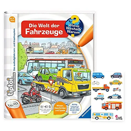 tiptoi Ravensburger Wieso? Weshalb? Warum? - Die Welt der Fahrzeuge + 1 Kinder-Sticker