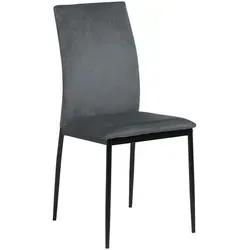 Mid.you Stuhl in Schwarz und Dunkelgrau - Stühle für Esszimmer: Komfortabler Stuhl mit weicher Polsterung und edlem Stoffbezug, ideal für entspannte Stunden. Maximale Belastbarkeit von ca. 110 kg.