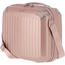 Travelite Beautycase Elvaa roségold - Reisetasche mit Hartschale und verstellbarem Schultergurt, bietet Stauraum für Kosmetik und sogar ein 10,5 Zoll Tablet. Ideal für stilvolle Reisen.