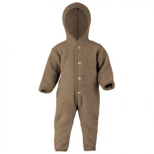 Engel Woll Fleece Overall mit Kapuze, Gr. 50/56-86/92 von Engel