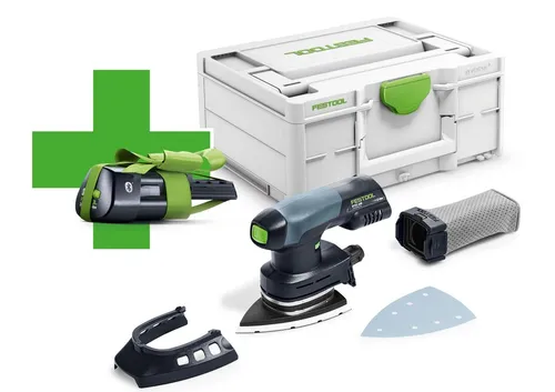 Festool Akku-Deltaschleifer DTSC 400-Basic-ERGO - 577029 - Akku-Deltaschleifer für präzises Schleifen, inklusive 1 Gratis-Akku und ergonomischem Design - ideal für professionelle Anwendungen.