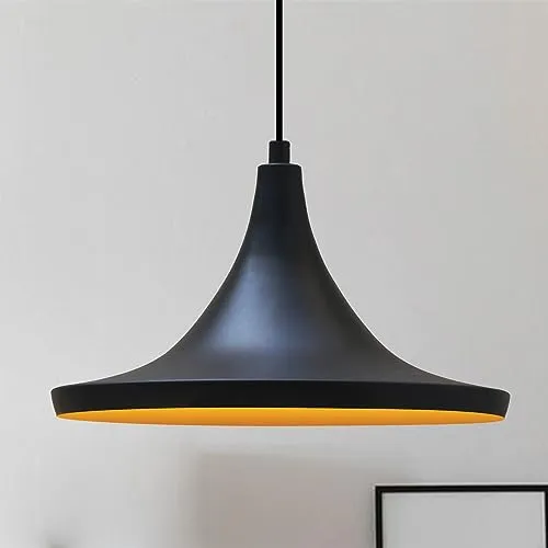 Bamyum Genisy Pendelleuchte 31 cm - Moderne Metall-Pendelleuchte in Schwarz, höhenverstellbar bis 120 cm, ideal für stilvolle Innenräume ohne Leuchtmittel.