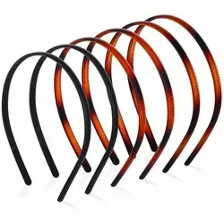 Kunststoff Stirnbänder mit Zähnen – 6 Stück Braun 8mm für Frauen - Hochwertige Kunststoff Stirnbänder in Braun, ideal für sicheren Halt und Komfort im Alltag. Perfekt für Styling, Sport und Freizeit – vielseitig einsetzbar und leicht zu tragen.