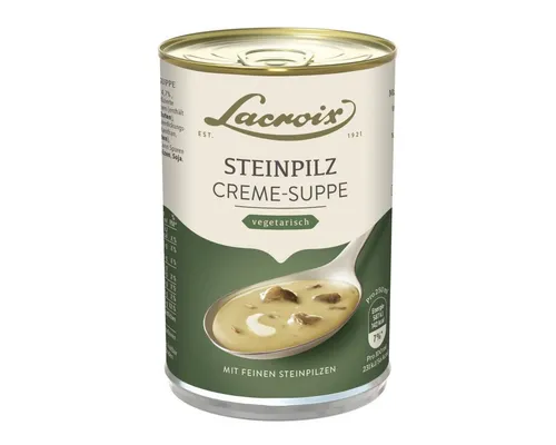 Lacroix Fertiggericht, Lacroix Steinpilz Creme Suppe aromatisch lecker cremig 400ml