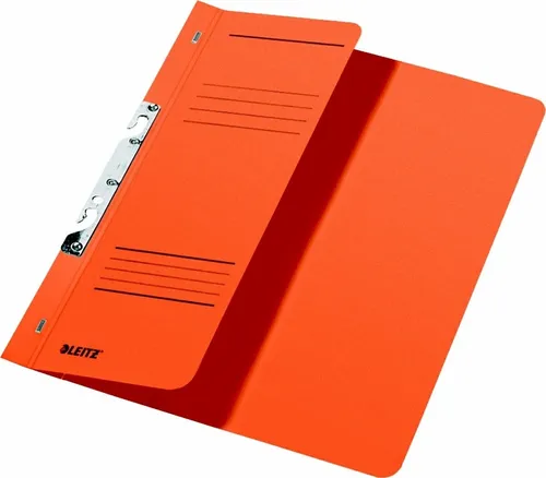 LEITZ Hefter Schlitzhefter 1/2-Vorderdeckel orange (50 Stück)