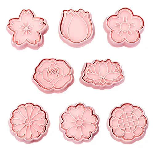 Stück Ausstechformen Blumen Set Keksausstecher Ausstechformen Ausstecher Kinder 3D Cookie Cutter Blumenform Keksform DIY Kuchen Backen Werkzeug Fondant Kuchen Backen Ausstecher 8