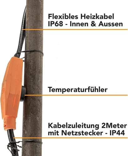 ChiliTec Frostschutz Heizkabel 4m mit Temperaturfühler