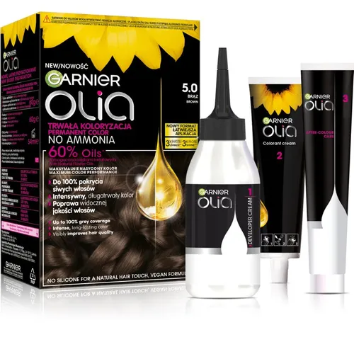 Garnier Olia Big Kit Permanent-Haarfarbe 5.0 Brąz