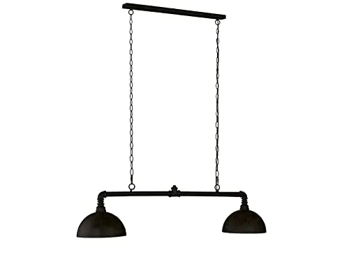 meineWunschleuchte Pendelleuchte Industrial Style 2 flammig - Hängeleuchte im angesagten Industrial Style mit dimmbaren Filament LED Leuchtmitteln. Ideal für Küche und Wohnzimmer, bietet sie stilvolle Akzente und warmes Licht.