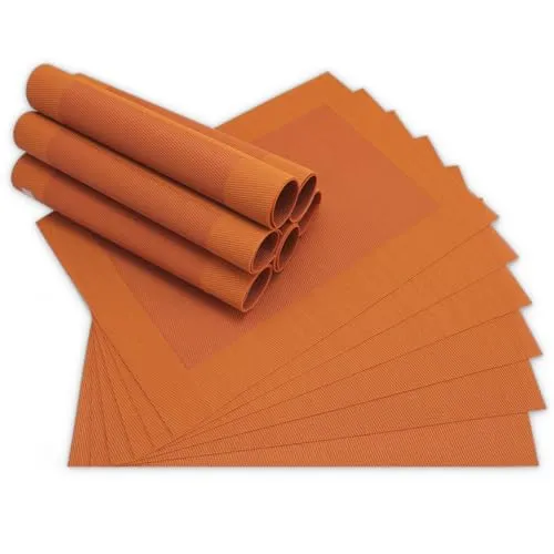 Moderne Tischsets in Orange im 12er Set in orange von matches21