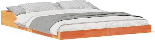 vidaXL Bettgestell Wachsbraun 140 x 220 cm von vidaXL