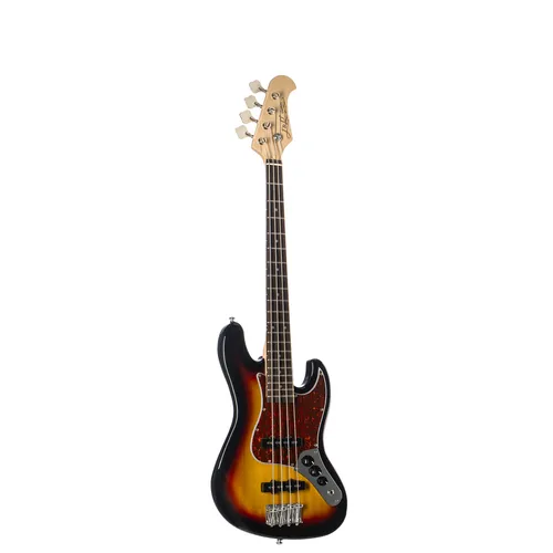 J & D JB Mini Sunburst E-Bass 4-Saiter - E-Bass mit kurzer 29