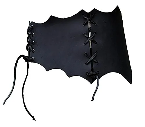 Battle-Merchant Mittelalterlicher Schnürmieder-Gürtel aus Leder (Schwarz - S) - Eleganter Miedergürtel aus robustem Rindsleder, ideal für LARP, Cosplay oder Karneval. Verfügbar in verschiedenen Größen für einen perfekten Sitz.