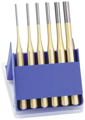 Rennsteig Werkzeuge Splintentreibersatz Kunststoff-Kassette 425 150 0 - Splintentreibersatz in robuster Kunststoff-Kassette, ideal für präzises Arbeiten mit Sicherheitsschlagkopf und gehärtetem Spezial-Werkzeugstahl, Made in Germany.