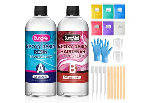 1000ml Epoxidharz Set für Anfänger – Blasenfreies Gießen und kreative Projekte - Umfassendes Epoxidharz Set mit 1:1 Mischverhältnis, ideal für Schmuck und DIY-Deko. Hochwertig, transparent und einfach zu verarbeiten – perfekt für kreative Bastelideen!