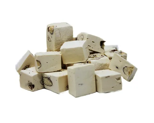 Fruchtgummi Bären & Co. Süßigkeit, Fudge Nougat mit Mandeln Nougat Pralinen mit Mandelstücken 300g