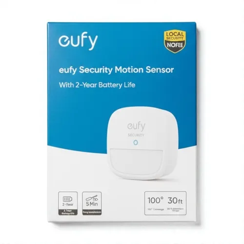Eufy Bewegungsmelder Security PIR - 100° Weitwinkel, erkennt Menschen und Haustiere, 9 m Reichweite, kompatibel mit eufy Security App