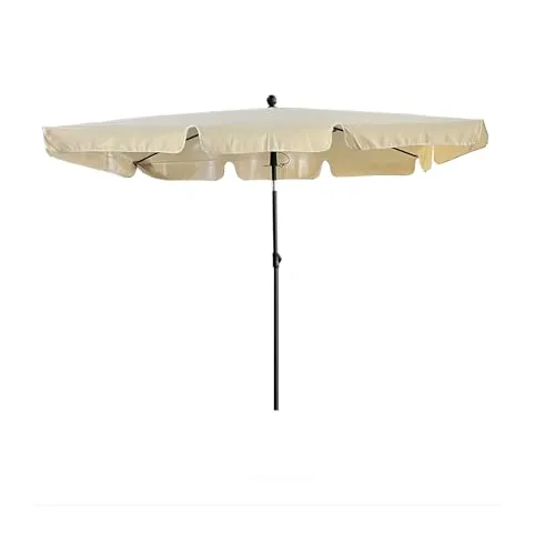 AKORD Rechteckiger Sonnenschirm FLOKS 125x200 cm | Höhenverstellbar & Neigbar | Wasserdicht für Balkon & Garten