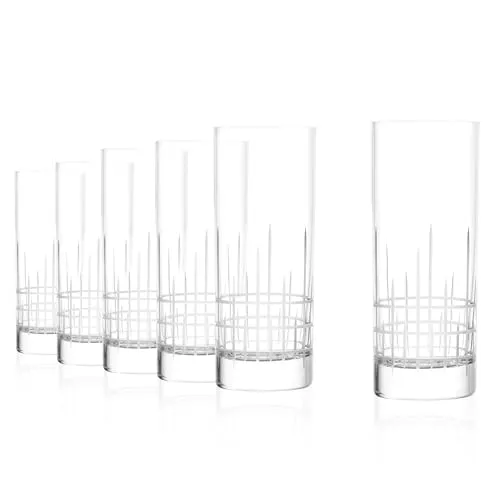 Stölzle Lausitz Longdrinkgläser NYB Manhattan 6er-Set 405 ml - Longdrinkgläser aus hochwertigem Kristallglas, spülmaschinen- & stoßfest, ideal für Cocktails, Wasser und Säfte – für stilvolles Bar-Feeling zu Hause.