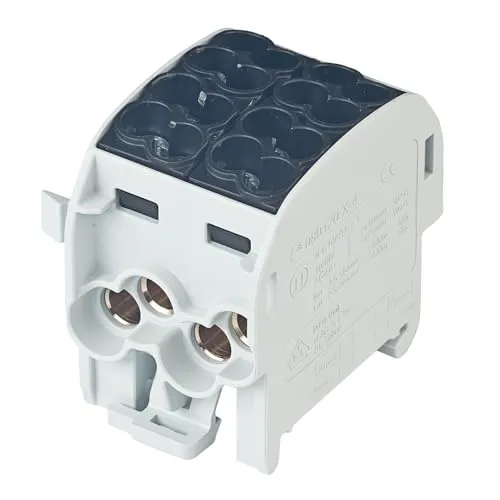 grenda-hammer® | VDE Hauptleitungsabzweigklemmen HLAK in 1- bis 5-poliger schmaler Ausführung mit nur 17,8mm Modulbreite je Pol (1-polig Doppel | schwarz)