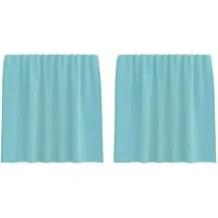 Produktbild vidaXL Voile Vorhänge mit Stangentaschen 2 Stk Türkis 4102236