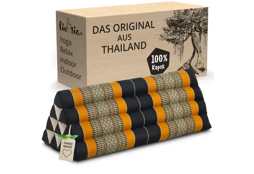 livasia Keilkissen Dreieckskissen 80 cm breit (Classic) in orange von livasia