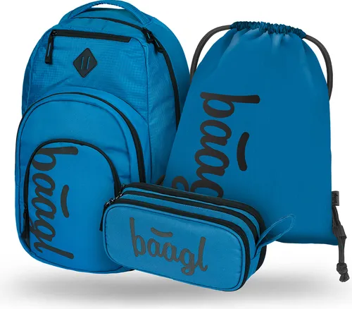 BAAGL Coolmate Ocean Blue Rucksack-Set 3tlg: Rucksack, Federmäppchen, Turnbeutel